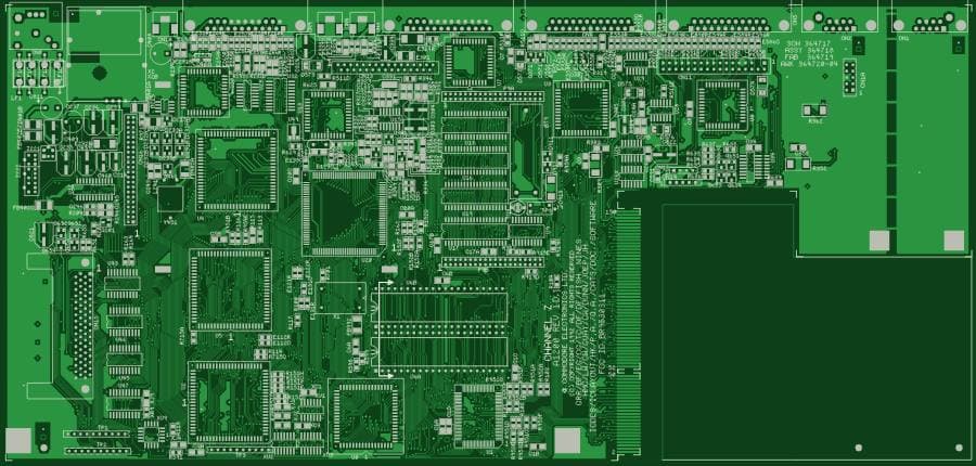 Tracé de la carte: Amiga 1200 rev 1D.1