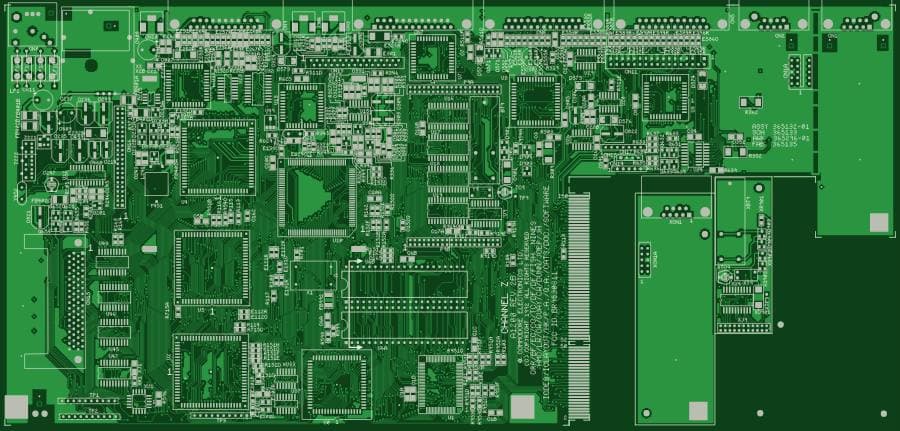 Tracé de la carte: Amiga 1200 rev 2B