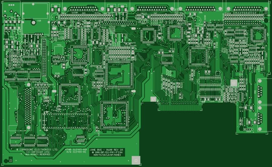 Tracé de la carte: Amiga 600 rev 2A